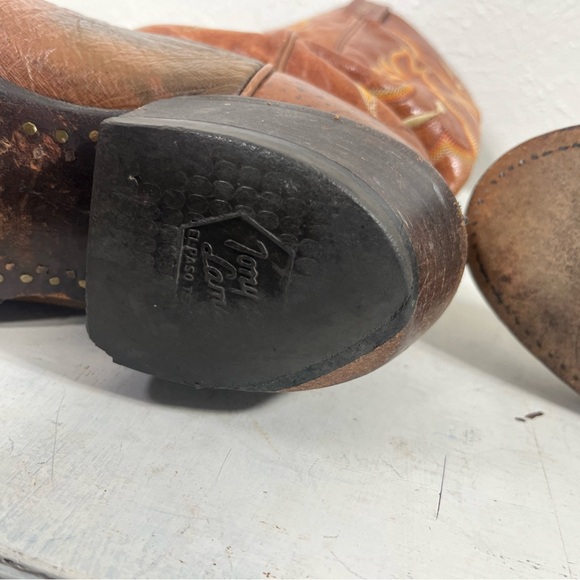 Tony Lama mens exotic collection boots with peanut brittle and ostrich leather - Picture 7 of 7